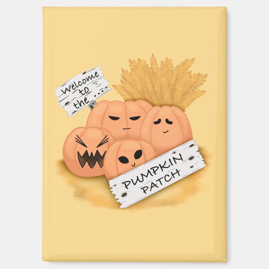 Welkom bij de Pumpkin Patch Magnet Magneet (Voorkant)