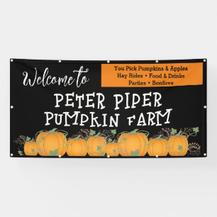 Welkom bij de Pumpkin Patch Pumpkin Banner voor