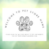 Welkom bij de QR-code-vensterfolie van de naam van Raamsticker (Vel 3)