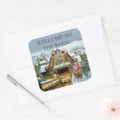 Welkom bij de schuur sticker Winter/Kerstmis (Envelop)