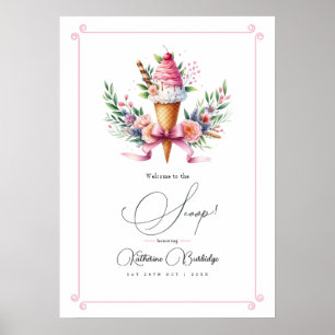 Welkom bij de Scoop Ice Cream Bruidsdouche Poster