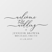 Welkom bij de trouw-handschrift raamsticker (Vel)