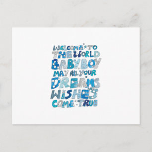 Welkom bij de Wereldbabyjongen Briefkaart