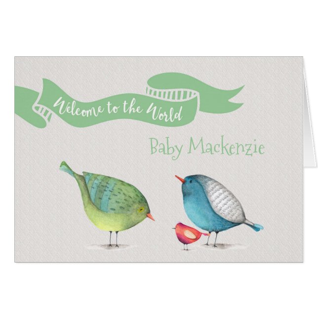 Welkom bij de World New Baby-aangepaste naam (Voorkant Horizontaal)