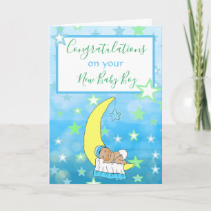 Welkom bij de World New Baby Boy Card Kaart