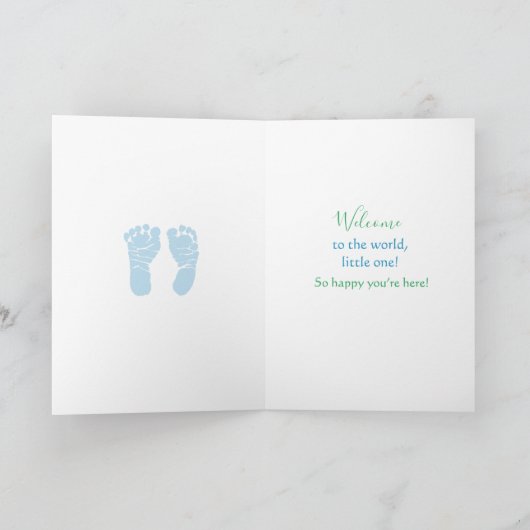 Welkom bij de World New Baby Boy Ethnic Kaart (Binnen)