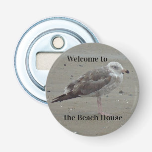 Welkom bij de Zeemaand van Beach House Button Flesopener