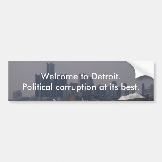Welkom bij Detroit Bumpersticker (Voorkant)