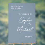 Welkom bij Dusty Blue Wedding Acryl Bord (Neutraal)