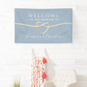 Welkom bij Dusty Blue Wedding Spandoek (Insitu)