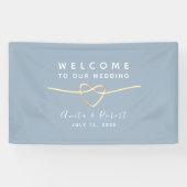 Welkom bij Dusty Blue Wedding Spandoek (Horizontaal)