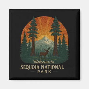 Welkom bij Embroidery Sequoia National USA Park Magneet