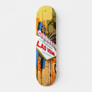Welkom bij Fabulous Las Vegas Nevada-bord Vintage Skateboard