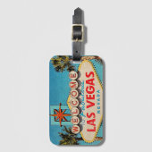 Welkom bij Fabulous Las Vegas NEVADA Retro Foto Bagagelabel (Voorkant (verticaal))