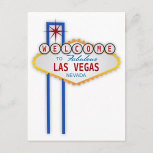 Welkom bij Fabulous Las Vegas Nevada Sign briefkaa Briefkaart