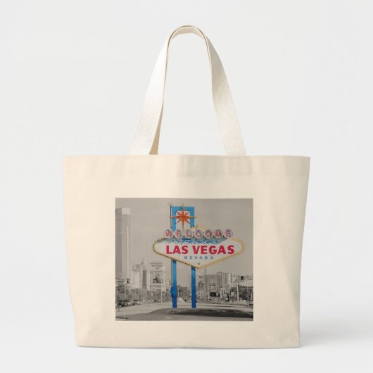 Welkom bij Fabulous Las Vegas Retro Sign Bag Grote Tote Bag (Voorkant)
