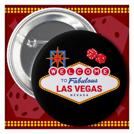 Welkom bij Fabulous Las Vegas Trip Las Vegas Sign Ronde Button 5,7 Cm