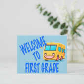 Welkom bij First Grade Bus Briefkaart (Staand voorkant)