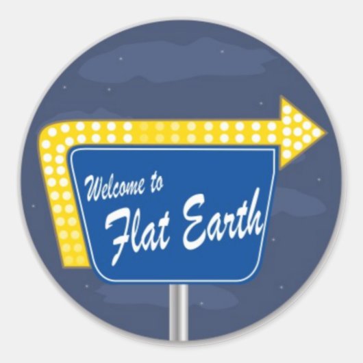 Welkom bij Flat Earth Sticker (Voorkant)