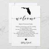 Welkom bij Florida Wedding-brief en reiskaart Programma (Voorkant / Achterkant)