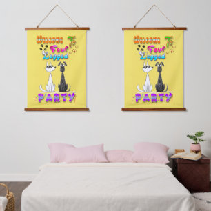 Welkom bij Four Legged Party Hangend Wandkleed