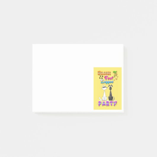 Welkom bij Four Legged Party Post-it® Notes (Voorkant)