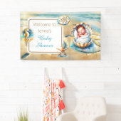 Welkom bij Gepersonaliseerd Baby shower Spandoek (Insitu)