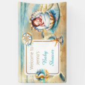 Welkom bij Gepersonaliseerd Baby shower Spandoek (Verticaal)