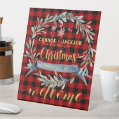 Welkom bij Gold & Red Buffalo Plays Reclamebord Met Voetstuk (Insitu)