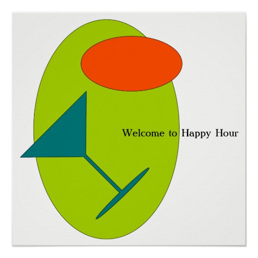 Welkom bij Happy Hour Perfect Poster (Voorkant)