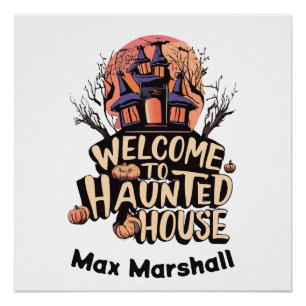 Welkom bij Haunted House - Ghoulish Gatherings Perfect Poster
