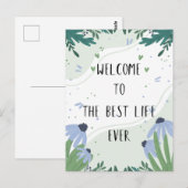 Welkom bij het beste leven ooit briefkaart (Voorkant / Achterkant)