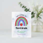 Welkom bij het Briefkaart van de 3de klas van de r (Staand voorkant)