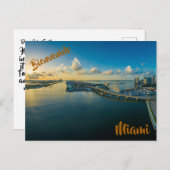 Welkom bij het briefkaart van Miami (Voorkant / Achterkant)