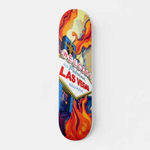Welkom bij het Fabulous Las Vegas Nevada Bord Vuur Skateboard