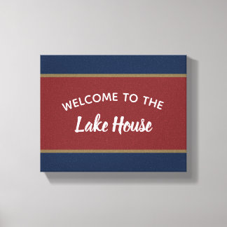 Welkom bij het Lake House Canvas Afdruk