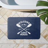Welkom bij het Lake House | Rustic Canoe Paddles Badmat