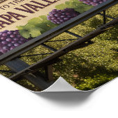 Welkom bij het Napa Valley Billboard Sign Poster (Hoek)