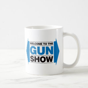 Welkom bij het Show van het Pistool - zwart en bla Koffiemok