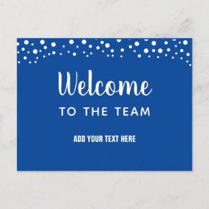 Welkom bij het team briefkaart