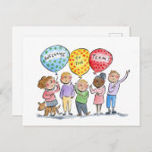 Welkom bij het team briefkaart (Voorkant / Achterkant)