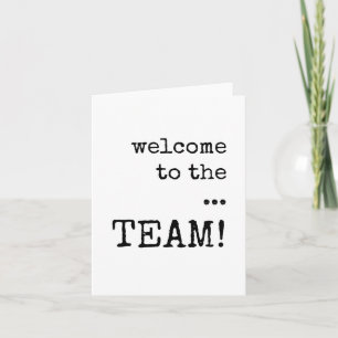 Welkom bij het TEAM, New Employee Kaart, Minimalis Kaart