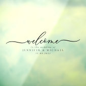 Welkom bij het trouwscript raamsticker (Vel 3)