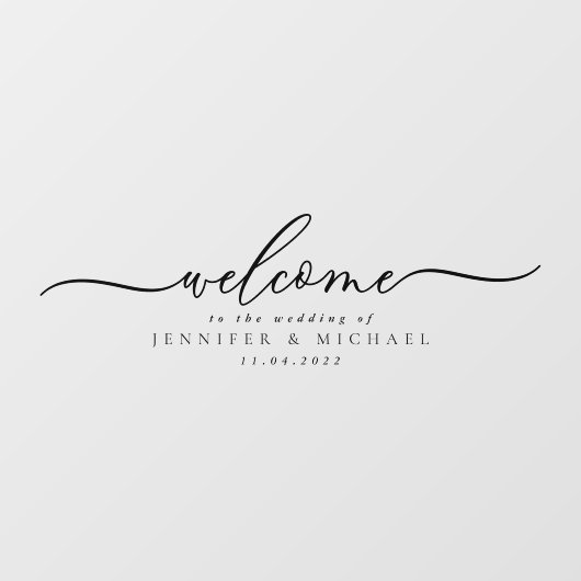 Welkom bij het trouwscript raamsticker (Vel)