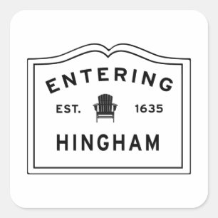 Welkom bij Hingham MA Vierkante Sticker