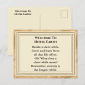 Welkom bij Hotel Earth Briefkaart (Voorkant / Achterkant)