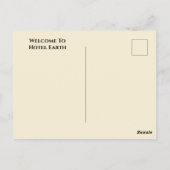Welkom bij Hotel Earth Briefkaart (Achterkant)