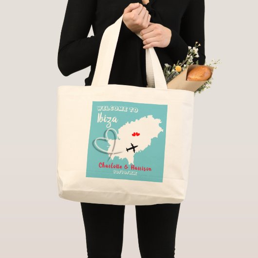 Welkom bij Ibiza Destination Wedding Grote Tote Bag (Voorkant (product))