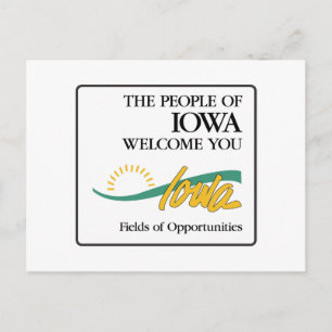 Welkom bij Iowa - Verenigde Staten Briefkaart