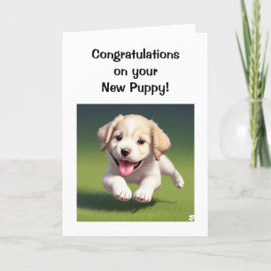 Welkom bij je nieuwe puppy hond kaart